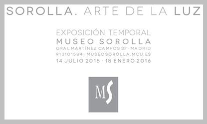 Cartel de la exposición, en el Museo Sorolla de Madrid, “Sorolla. Arte de la luz”.
